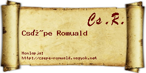 Csépe Romuald névjegykártya